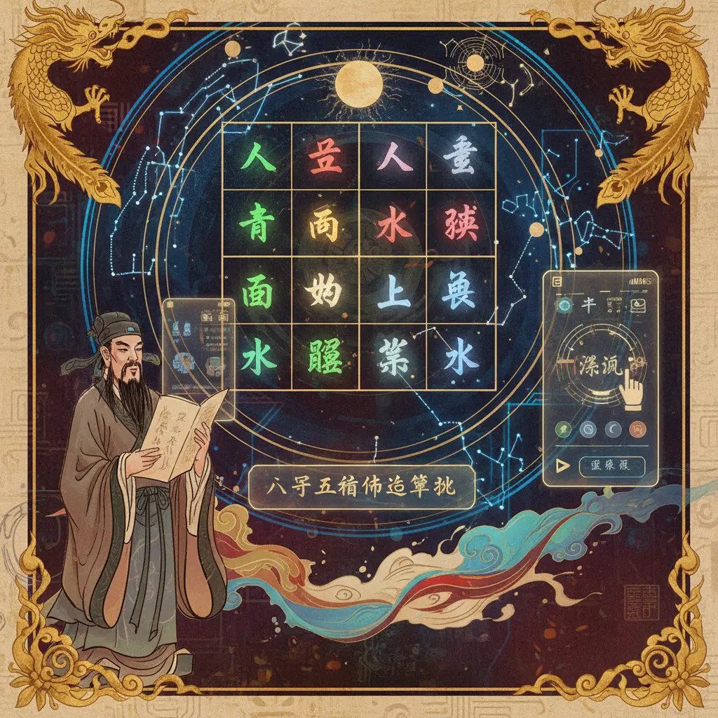 八字五行命造簡批 - 八字排盤