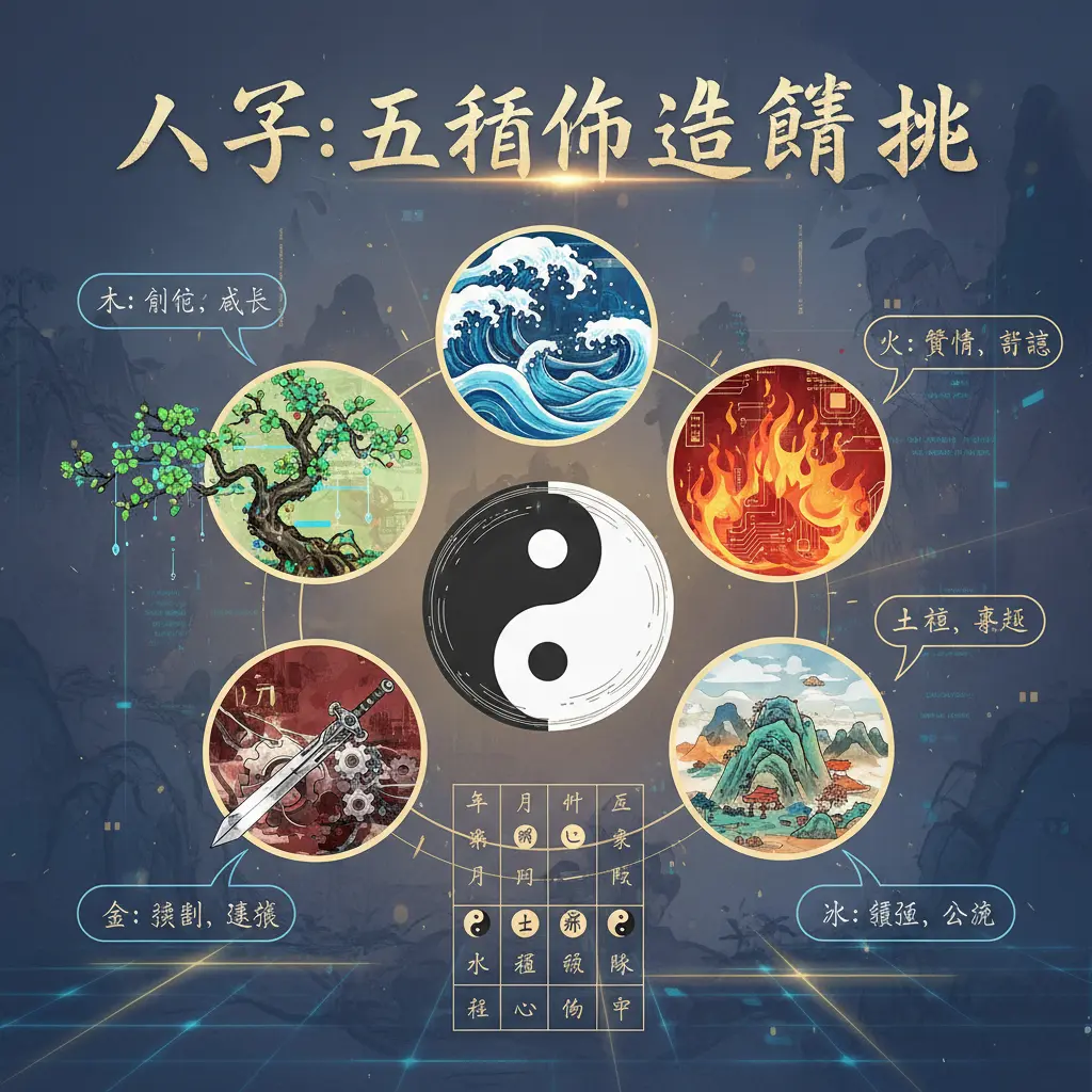 八字五行命造簡批 - 五行